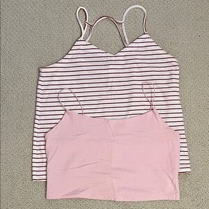 Wild Fable Pink and Striped Camisole Set